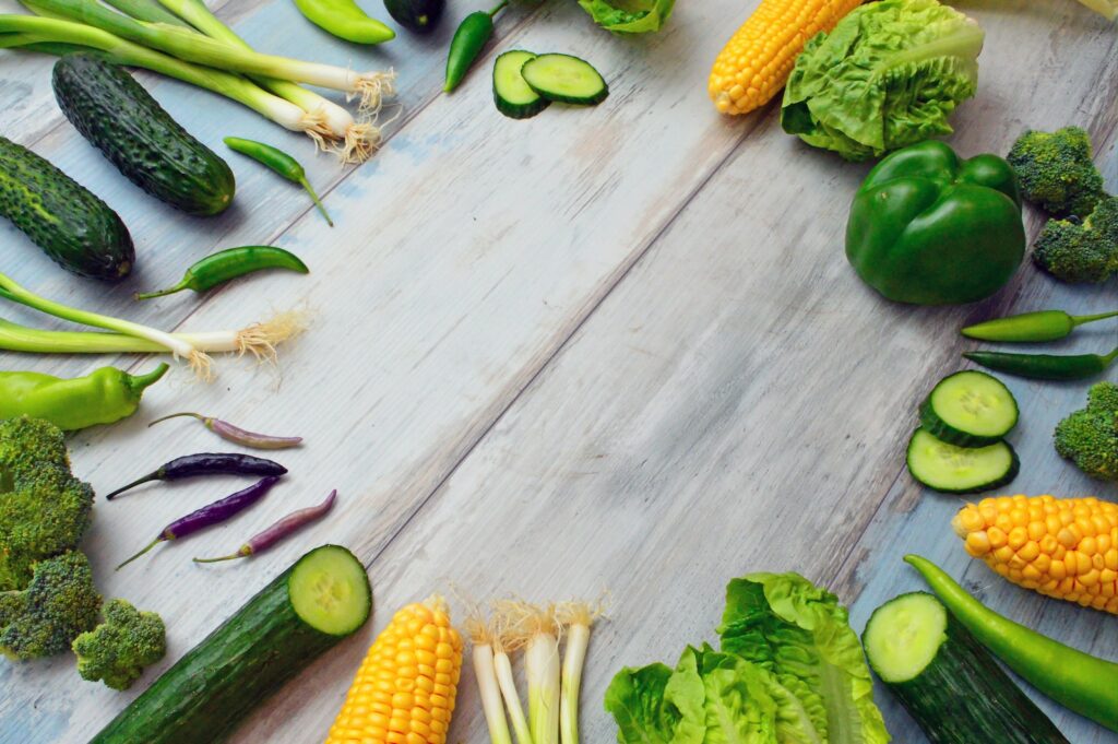 Assorted Vegetables on Brown Wooden Table